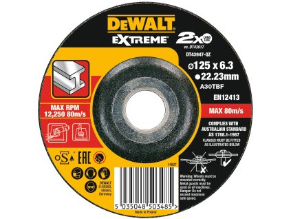 Kotúč rezný na nerez 125x1,2mm Typ1 (10ks v plechovke) DEWALT DT43922