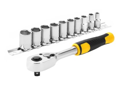 Sada račne 11 dielna 1/4" s 12 hrannými hlavicami 72 zubov STANLEY STMT82666-0