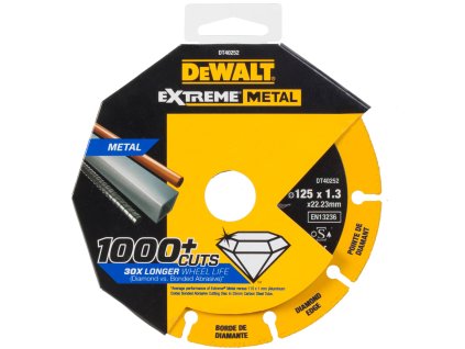 Kotúč rezný diamantový na kov 125x1,3mm EXTREME DEWALT DT40252