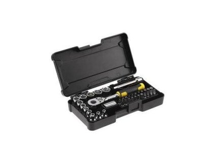 Sada račne a hlavíc 37 dielna 1/4" 72 zubov v kazete STANLEY STMT82672-0