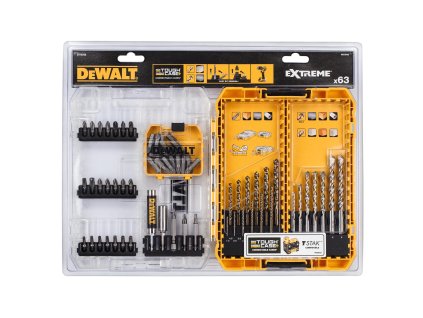 Sada vrtákov a bitov 63 dielna do muriva a kovu stredné púzdro DEWALT DT70759