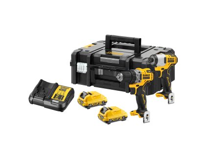 KOMBO SADA 12V 2x3,0Ah (DCD701+DCF801) Tstak II DEWALT DCK2110L2T