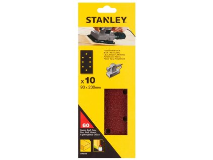 Papier brúsny pre vibračnú brúsku dierovaný 93x230mm P60 10ks FATMAX STA31100