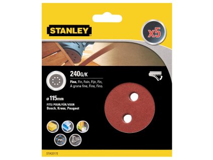 Papier brúsny pre excentrickú brúsku O 115 mm P240, 5 ks FATMAX STA32172