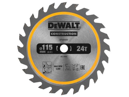 Kotúč pílový na drevovláknité 115x1,5x9,5mm 24Z EXTREME pre DCS571 DEWALT DT20420