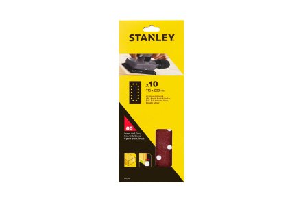 Papier brúsny dierovaný 115x280mm P60 drevo/lak/kov/pvc 10ks pre vibračnú brúsku FATMAX STA31020