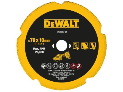 Kotúč diamantový multimateriál 76x1,6mm pre DCS438 DEWALT DT20590