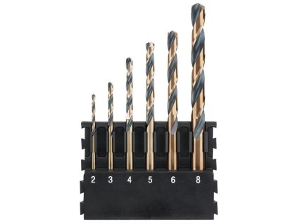 Sada Tough Case - držiak 6ks bitov + vrtáky do železa Black&Gold 2, 3, 4, 5, 6, 8mm DEWALT DT70828