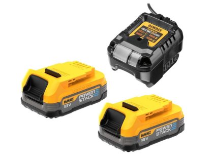 Sada štartovacia XR PowerStack 18V 2x1,7Ah +nabíjačka DEWALT