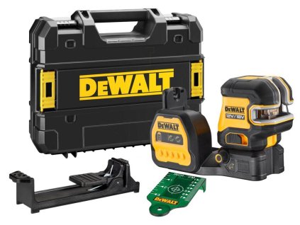 Laser krížový s olovnicou zelený 4 lúče 12/18V Tstak bez AKU DEWALT DCE822NG18