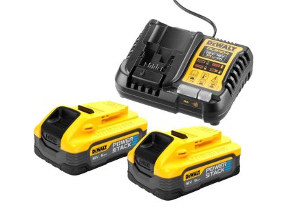 Sada Nabíjačka Slim XR Li-Ion 10,8V, 14,4V a 18V + 2x5,0Ah PowerStack akumulátor DEWALT DCB1104H2
