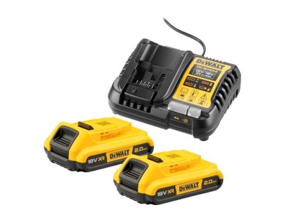 Sada Nabíjačka Slim XR Li-Ion 10,8V, 14,4V a 18V + 2x2,0Ah akumulátor DEWALT