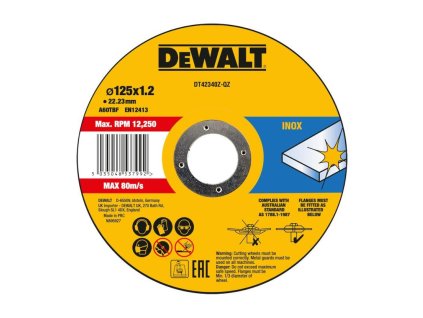 KOTÚČ rezný 125x1mm DEWALT DT42340Z