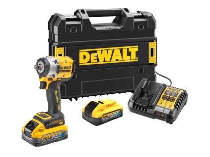 Uťahovač rázový 1/2" krúžok 406Nm 18V PowerStack 2x5,0Ah bezuhlíkový DEWALT DCF921H2T