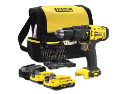 Vŕtačka príklepová 50Nm V20 FatMax® 18V 2x2,0Ah bezuhlíková taška +50ks sada doplnkov FATMAX SFMCD711DSA