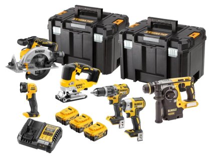 KOMBO SADA 18V 3x5,0Ah (DCH273+DCD796+DCF887+DCS565+DCS334+DCL040) 2xTstak VI DEWALT