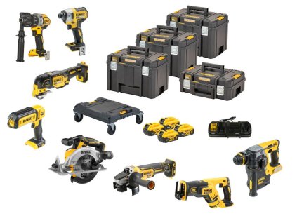 KOMBO SADA 18V 4x5,0Ah (DCH273+DCD996+DCF887+DCG405+DCS356+DCS367+DCS565+DCL050) Tstak 3xVI 1xII pod DEWALT