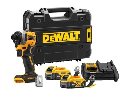 Uťahovač rázový 1/4" 206Nm 18V XR 2x5,0Ah Tstak Lyanard ready bezuhlíkový DEWALT DCF850P2LRT