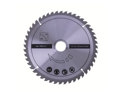 pre HM 216 / HM 90 MP Scheppach Pílový kotúč TCT (216 x 30 x 2,8 mm, 48 Z)