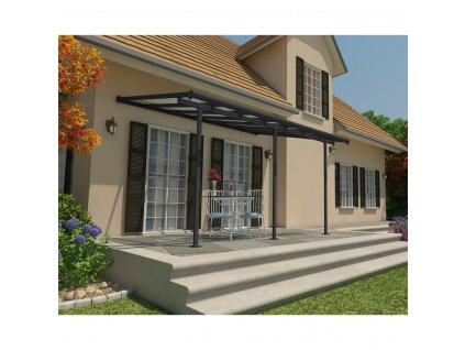 hliníková (montovaná) pergola Palram - Canopia Sierra 4200 antracit 3 x 4,25  + Voňavý stromček WUNDER-BAUM