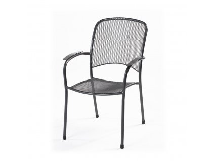 designová stohovatelná židle z tahokovu 65,5 x 58,5 x 89 cm, tmavě šedá MWH Carlo