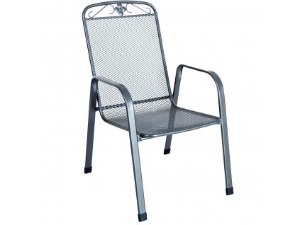 stohovatelná židle z tahokovu, tmavě šedá 75 x 57 x 93 cm MWH Savoy