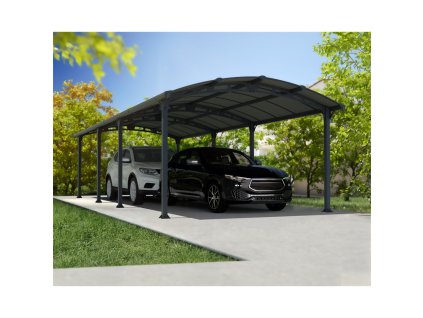 hliníkový (montovaný) prístrešok s oblúkovou strechou Palram - Canopia Arcadia 8500  + 9 mm nôž odlamovací, plastový