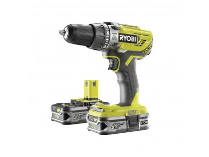 aku 18 V vrtačka + 2x baterie 2,5 Ah + nabíječka ONE+ Ryobi R18PD3-225S
