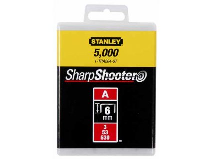 Spony štandardné 6mm (1/4") typ A 5/53/530 1000ks STANLEY 1-TRA204T