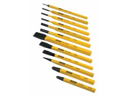 Sada zámočníckych sekáčov, priebojníkov a jamkárov 12 dielna STANLEY 4-18-299