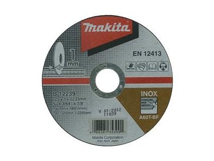 Rezný kotúč na nerez 180x1.6x22 (plochý) MAKITA B-12267