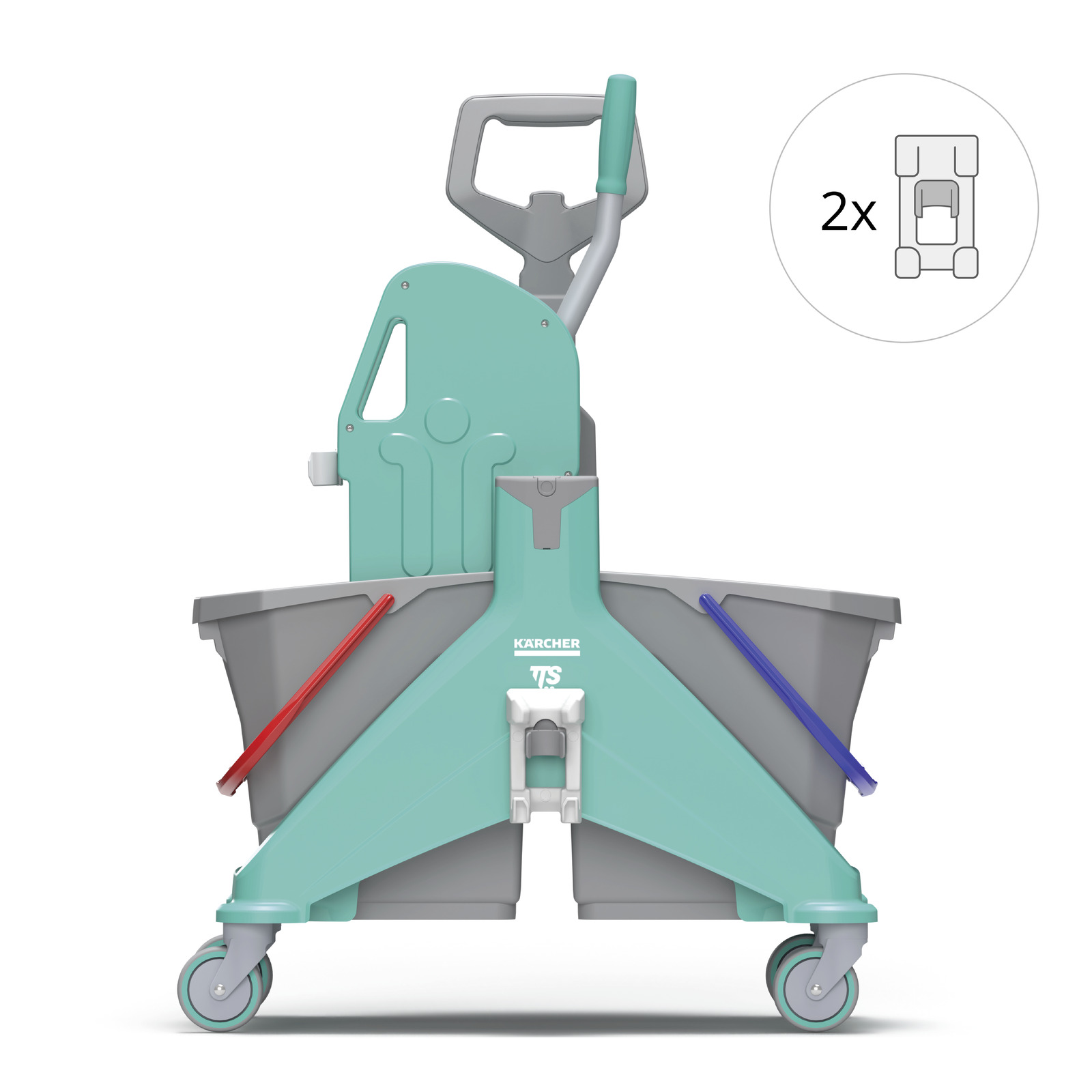 KARCHER Vozík na dvojité vedro Premium Kit Uni Wringer 2 x MultiLink 2 x 15 L