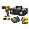 Vŕtačka/Skrutkovač 26/65Nm 18V XR 3x5,0Ah Tstak bezuhlíková DEWALT DCD708P3T