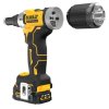 Nitovačka do 6,4mm 18V XR PowerStack 2x1,7Ah Tstak GFN kryt DEWALT DCF414E2GT