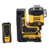 Laser čiarový 3x360° zelený laser s dialkovým ovládaním 18V kufor 1x2,0Ah DEWALT DCLE34035D1