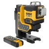 Laser čiarový 3x360° zelený laser s dialkovým ovládaním 18V kufor bez aku DEWALT DCLE34035B