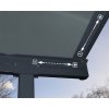 hliníková (montovaná) pergola Palram - Canopia Capri 3000 antracit 3 x 3  + 9 mm nôž odlamovací, plastový
