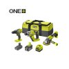 sada nářadí ONE+ (R18DD3 + R18AG + R18SDS + 1x 4Ah + 1x 2Ah baterie + nabíječka) Ryobi RCK183C-242S