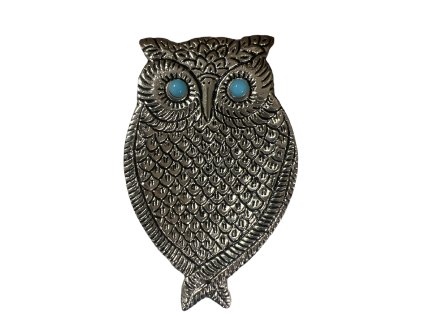 Stojánek na vonné tyčinky - Sova (stříbrná)