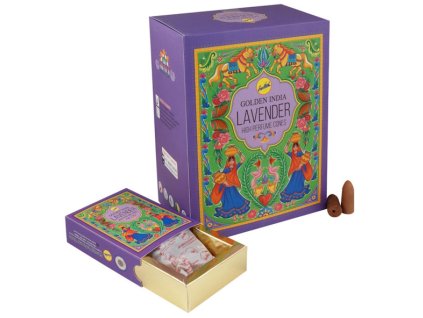 Vonné kužele "Tekoucí dým" - Lavender (10 ks)