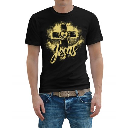 Tričko Ježíš kříž srdce