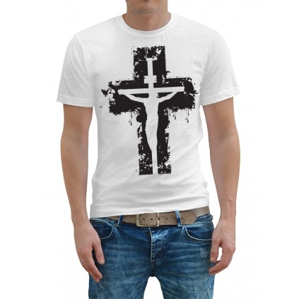 Tričko Ježíš na kříži černý