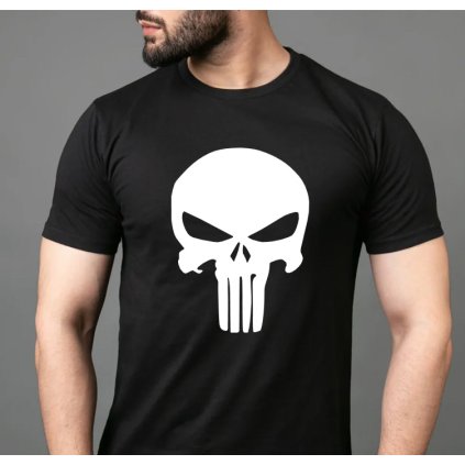 tricko punisher cerne