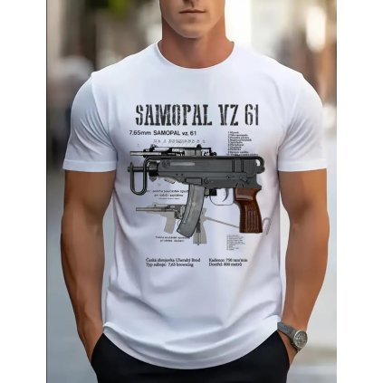 samopal scorpion vz 61 tricko bile
