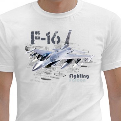 F 16 falcon fighting tricko striker bile 1