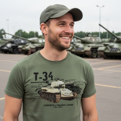 tricko striker t 34 olive1