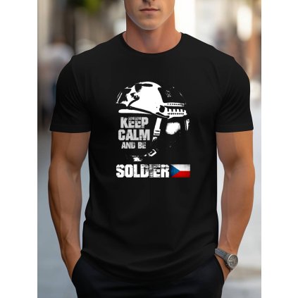 tricko striker keep calm and be soldier