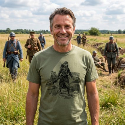 tricko olivove striker wwi vojaci v poli