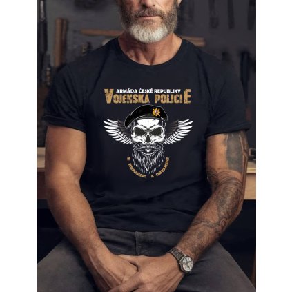 tricko striker vojenska policie s rozumem a odvahou