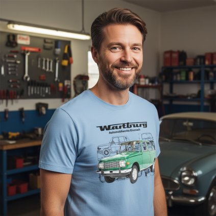 tricko wartburg modre